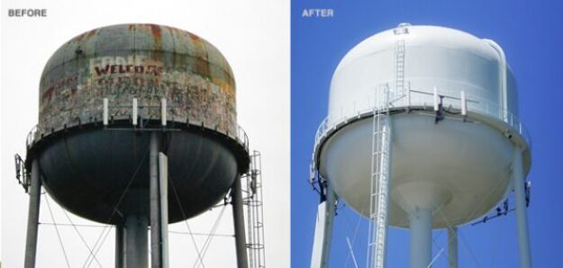 نقاشی با غلطک رنگ اپوکسی روی مخازن